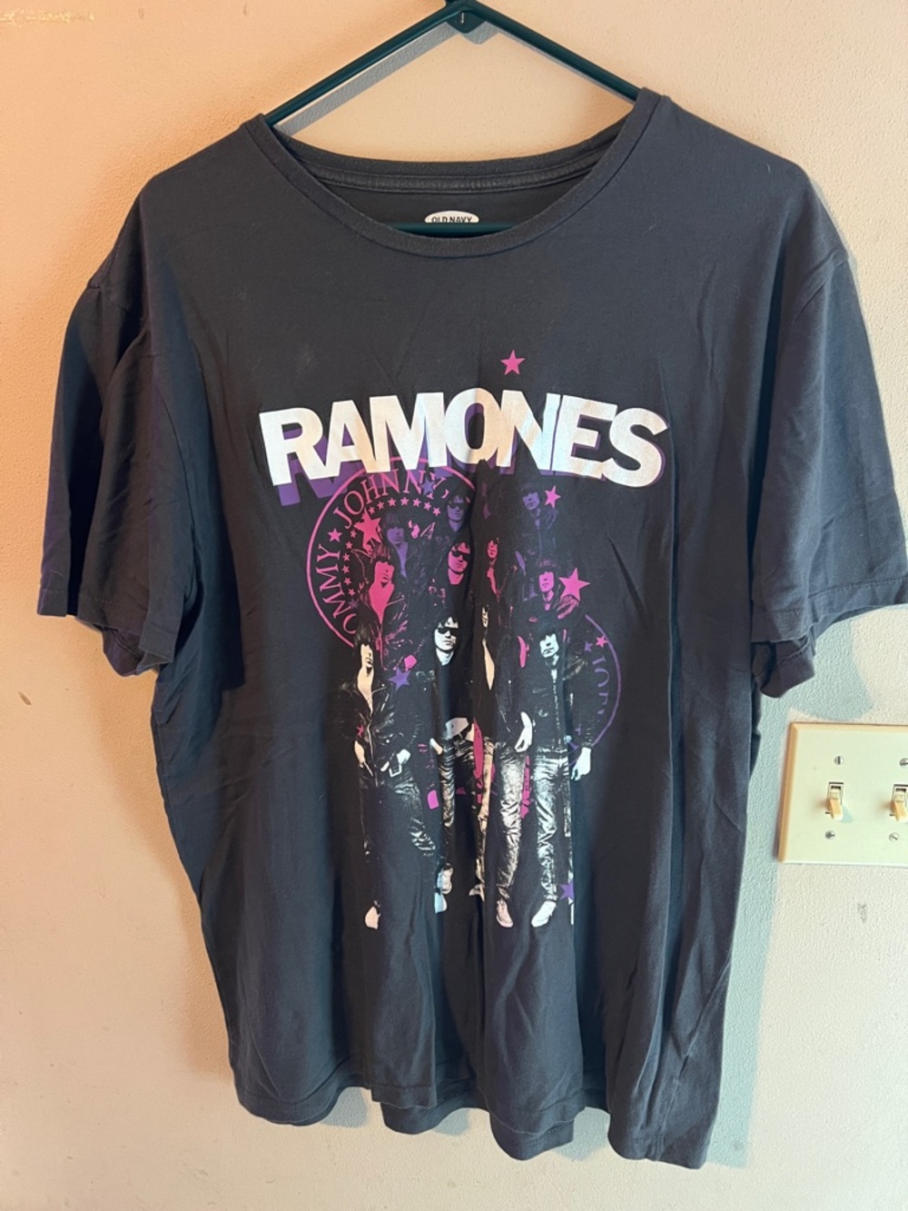RAMONES PUNK ROCK TEE SIZE XL GREY